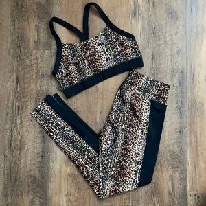Like New Animal print Kyodan workout set (leggings and sport tank)